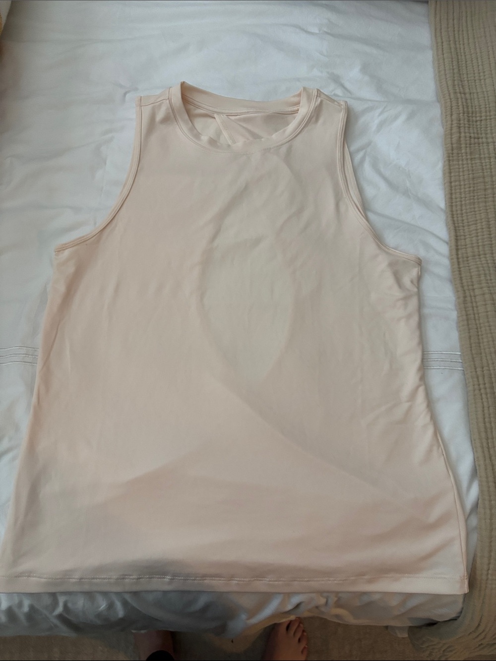 Fabletics Pale Blush Crewneck Tank Top